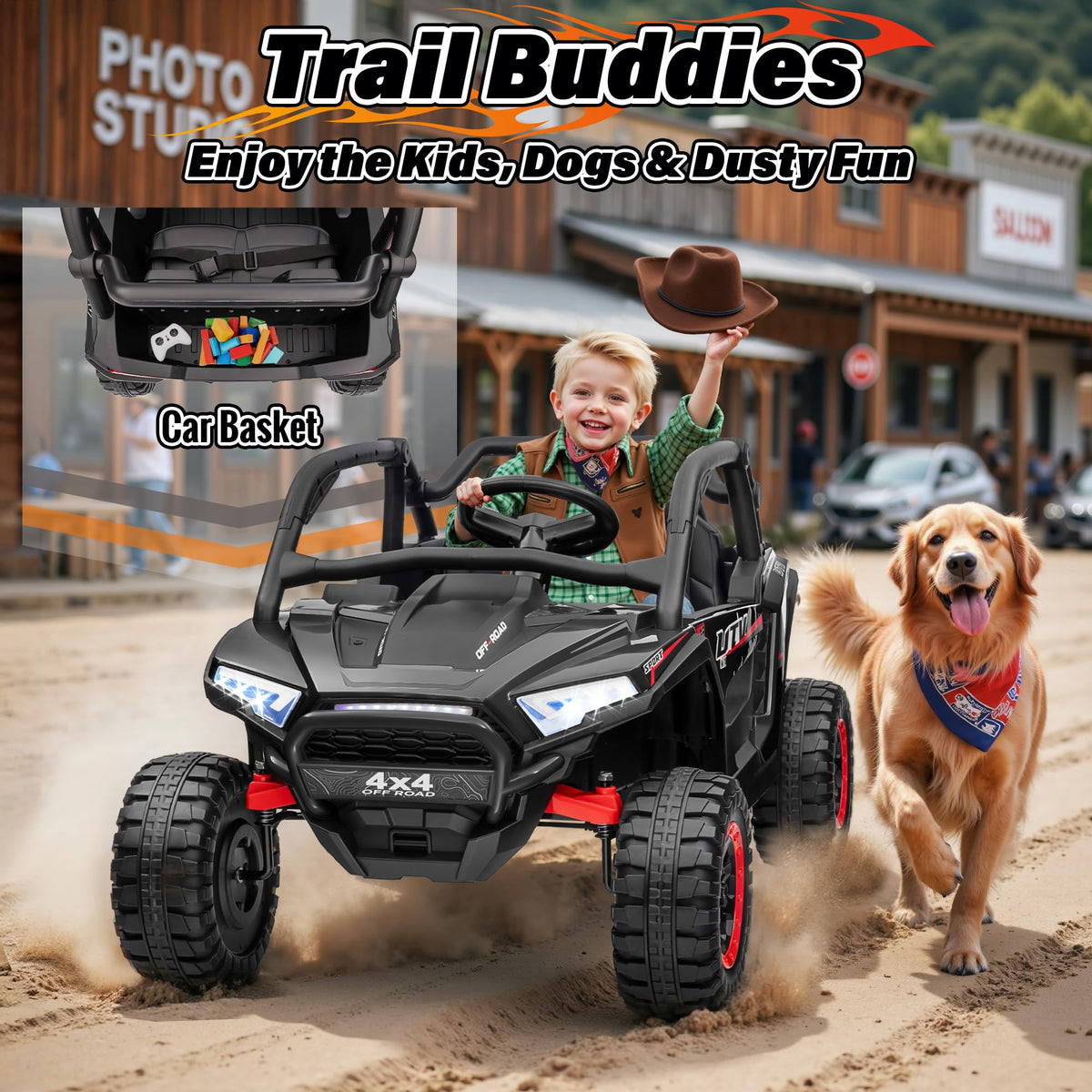 24V 2 Seater Off-Road UTV Ride on Car with Remote Control L8037