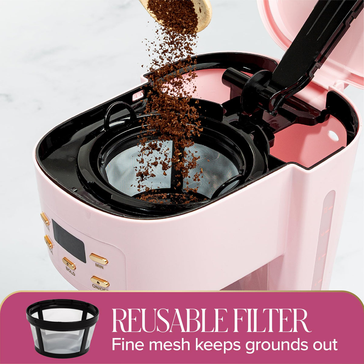 12-Cup Programmable Drip Coffee Maker with Glass Carafe V3240