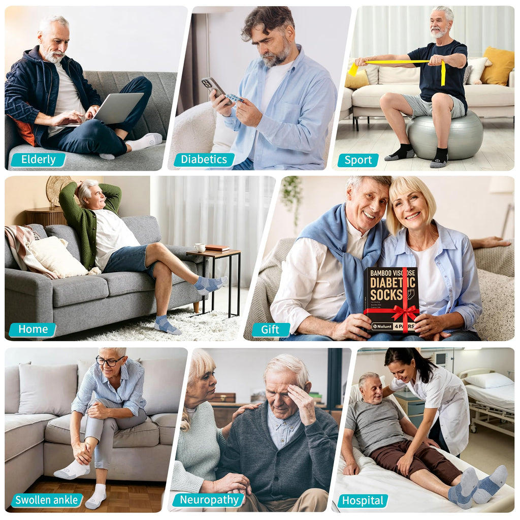 Low Cut Diabetic Socks 6 Pairs R96701