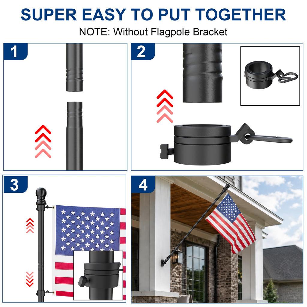 Black 5FT Aluminum Flag Pole J126