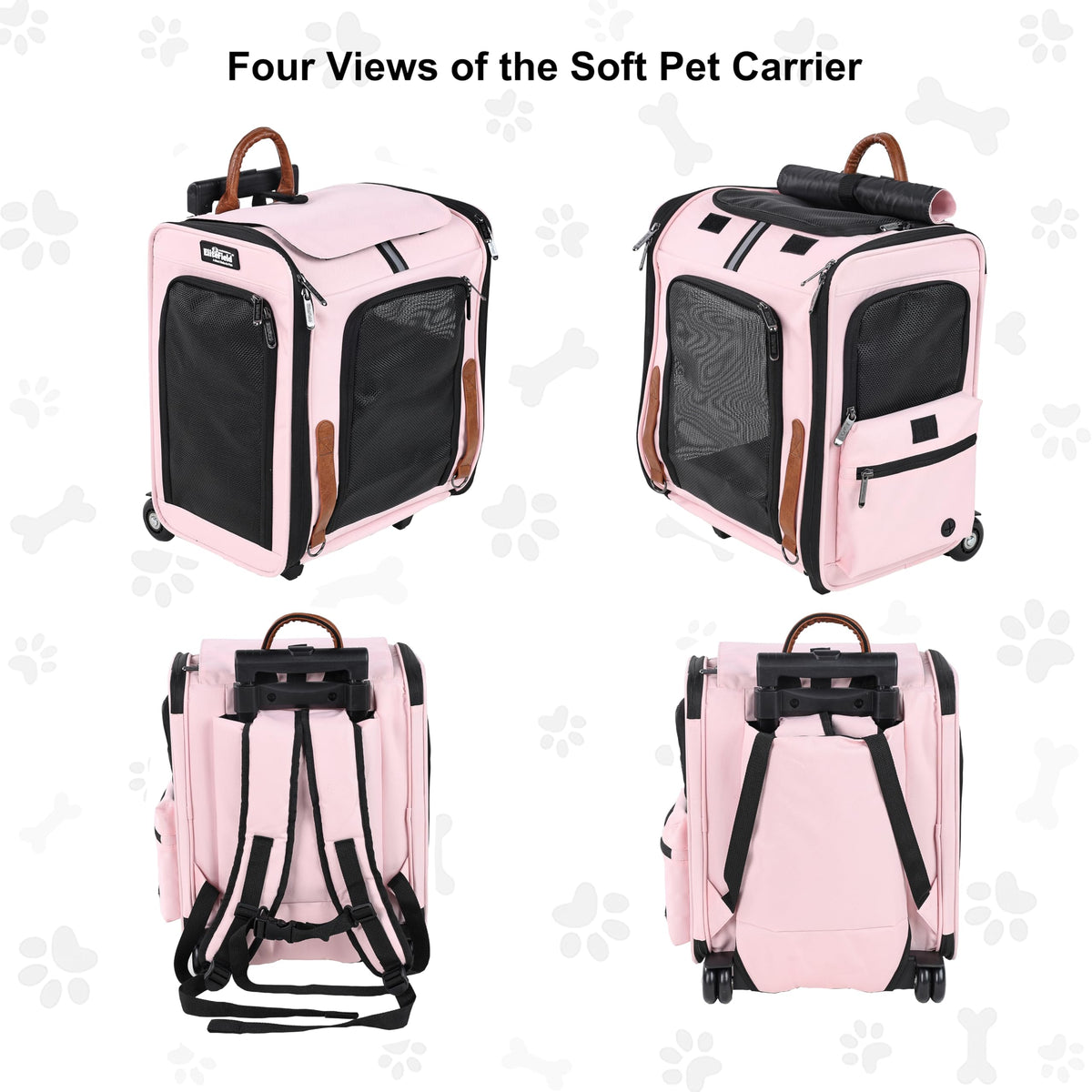 Rolling Dog & Cat Carrier Z3555
