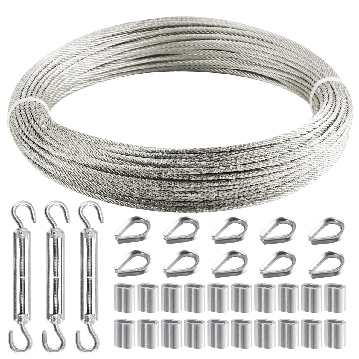 1/8 Inch 120FT Stainless Steel Wire Rope M6016