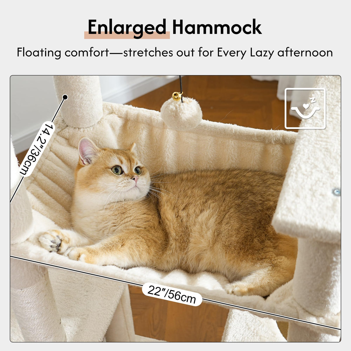 70” XXL Cat Tree Tower with Oversized Bed I3517