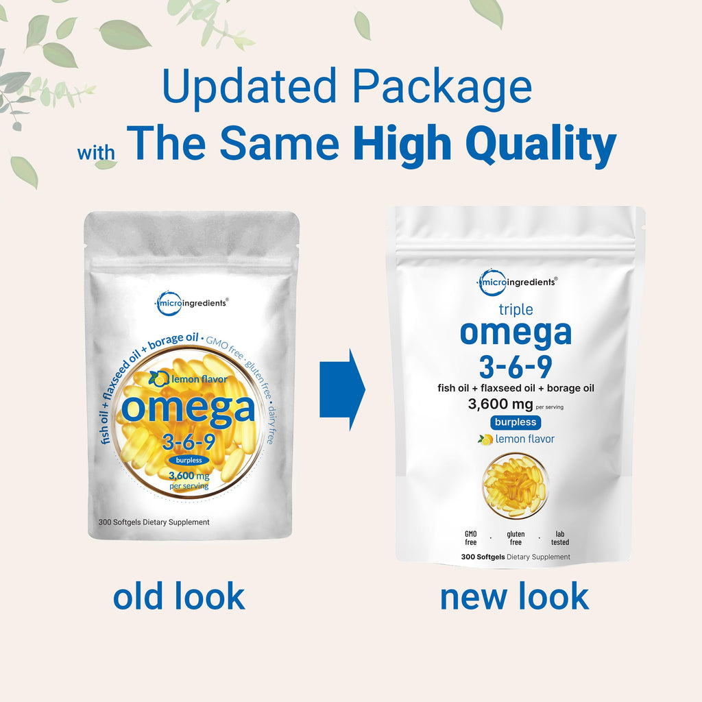 Omega 3-6-9 3600mg Lemon Flavor Softgels L12737