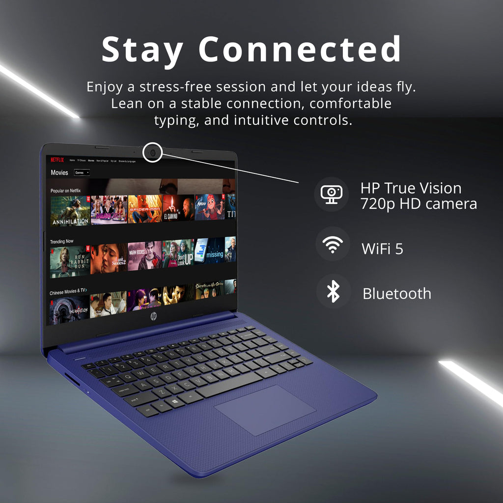 14" HD Laptop Intel Celeron N4120 4GB RAM 224GB Storage Blue C256394
