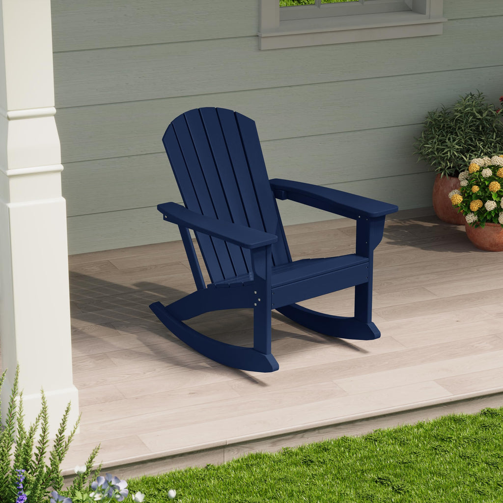 Navy Blue HDPE Adirondack Chair I825988