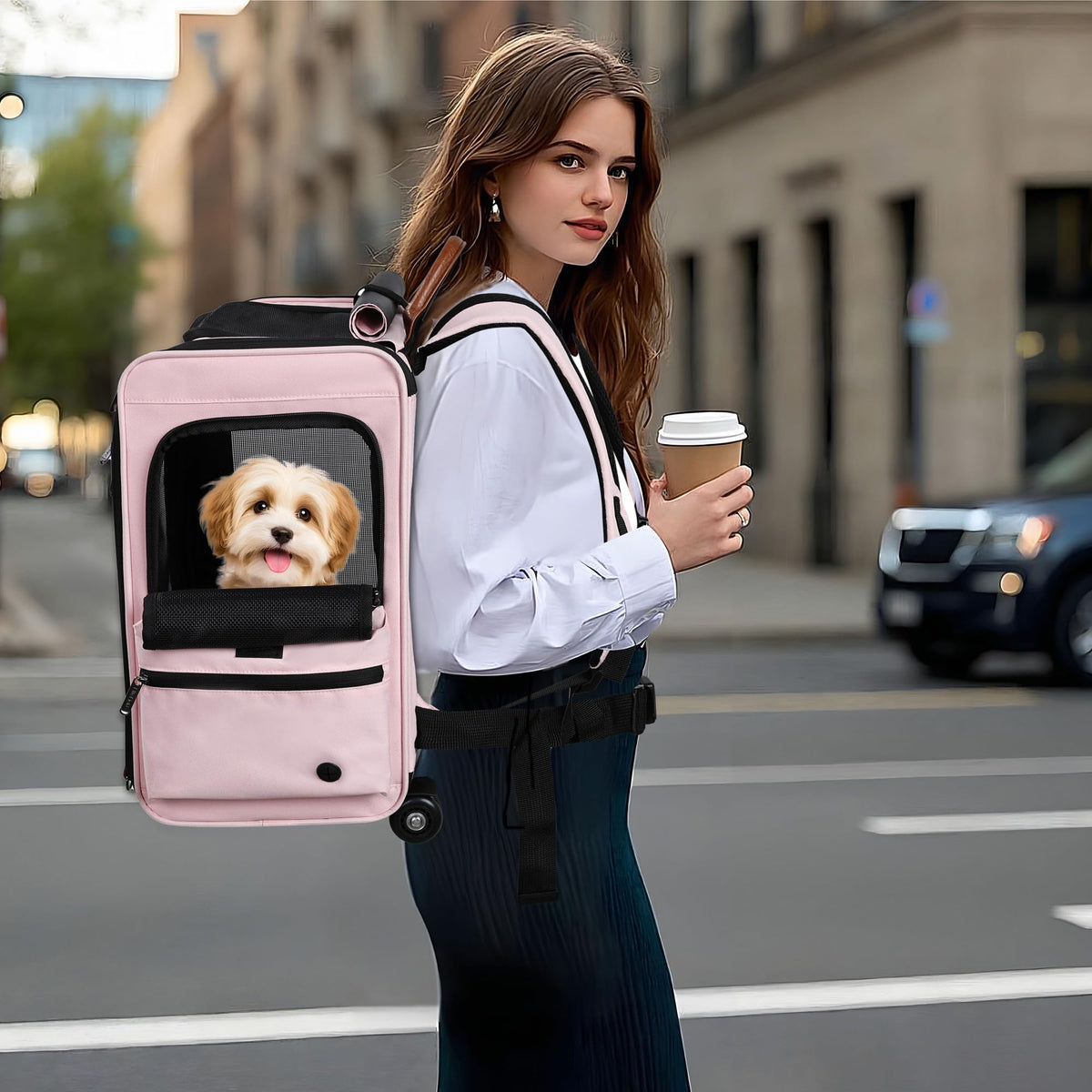 Rolling Dog & Cat Carrier Z3555