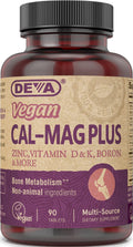 Vegan Calcium Magnesium Supplement with Zinc 90 Tablets X84182