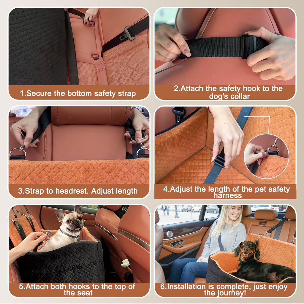 Large Dog Car Seat with 4 in Cushion G695