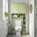 Green Over the Toilet Storage Cabinet with Adjustable Shelf A129678