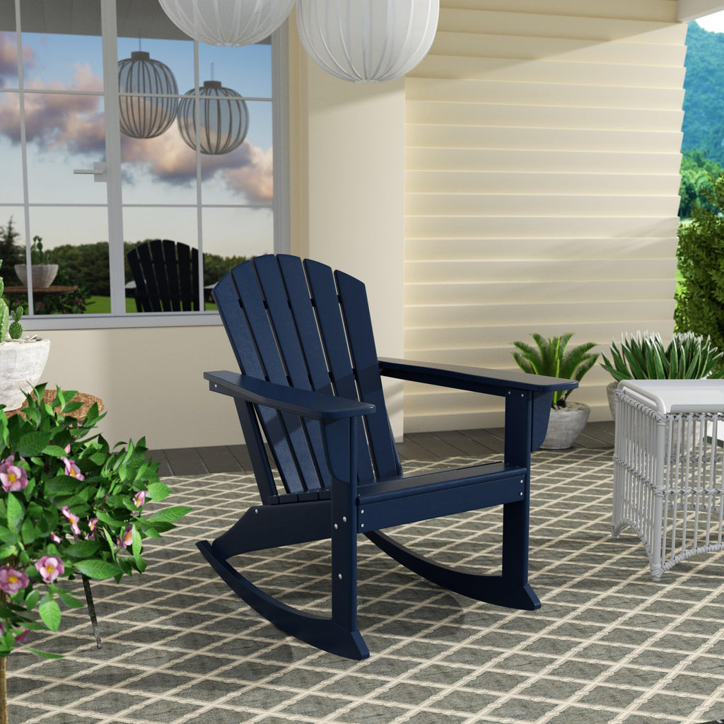 Navy Blue HDPE Adirondack Chair I825988