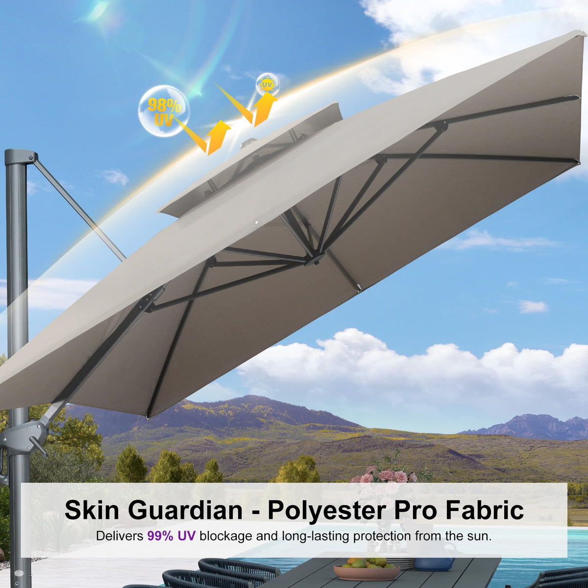 10' x 13' Cantilever Umbrella with Base H287272