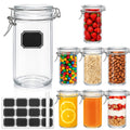 8 PCS 16 oz Glass Jars with Airtight Lid Z78017