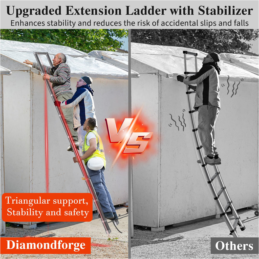 8.5 FT 330 Lbs Aluminum Telescoping Ladder V722
