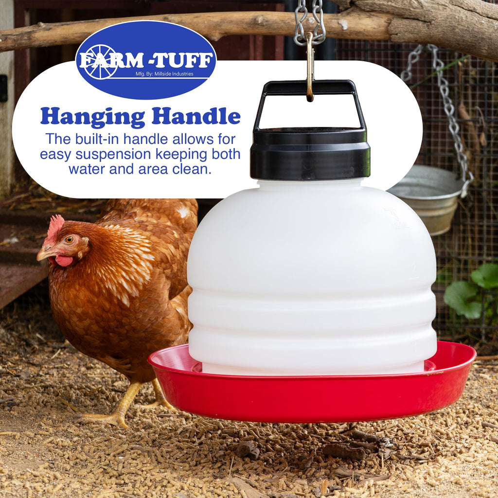 3 Gallon BPA-Free Plastic Hanging Chicken Waterer H200