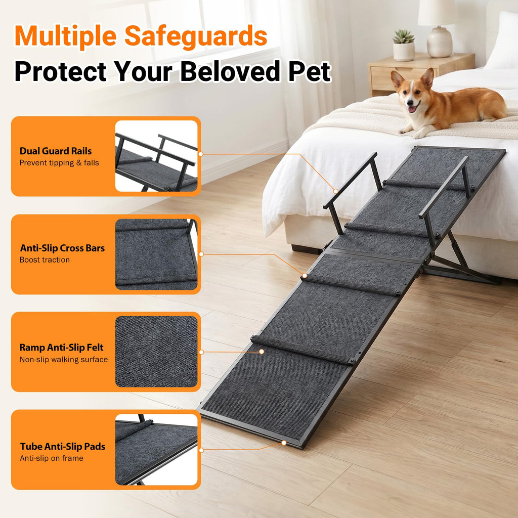 63" Foldable Metal Dog Ramp T459709