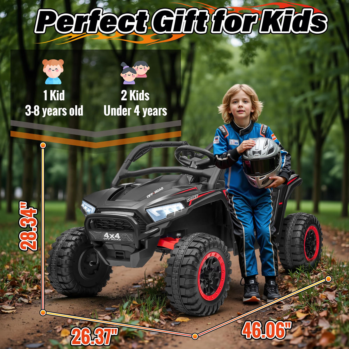 24V 2 Seater Off-Road UTV Ride on Car with Remote Control L8037