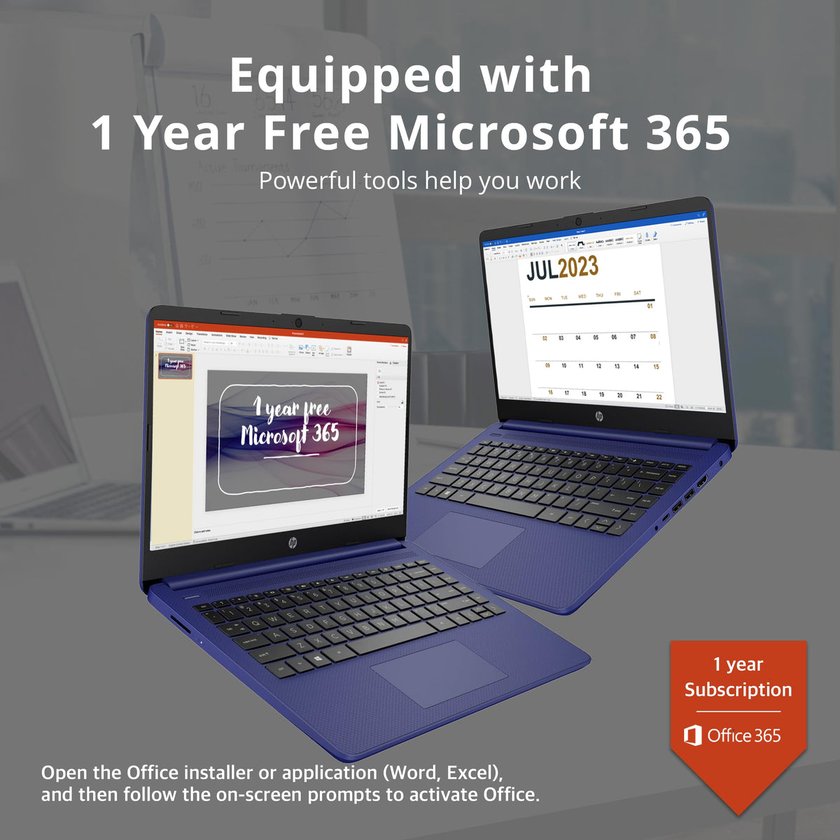 14" HD Laptop Intel Celeron N4120 4GB RAM 224GB Storage Blue C256394