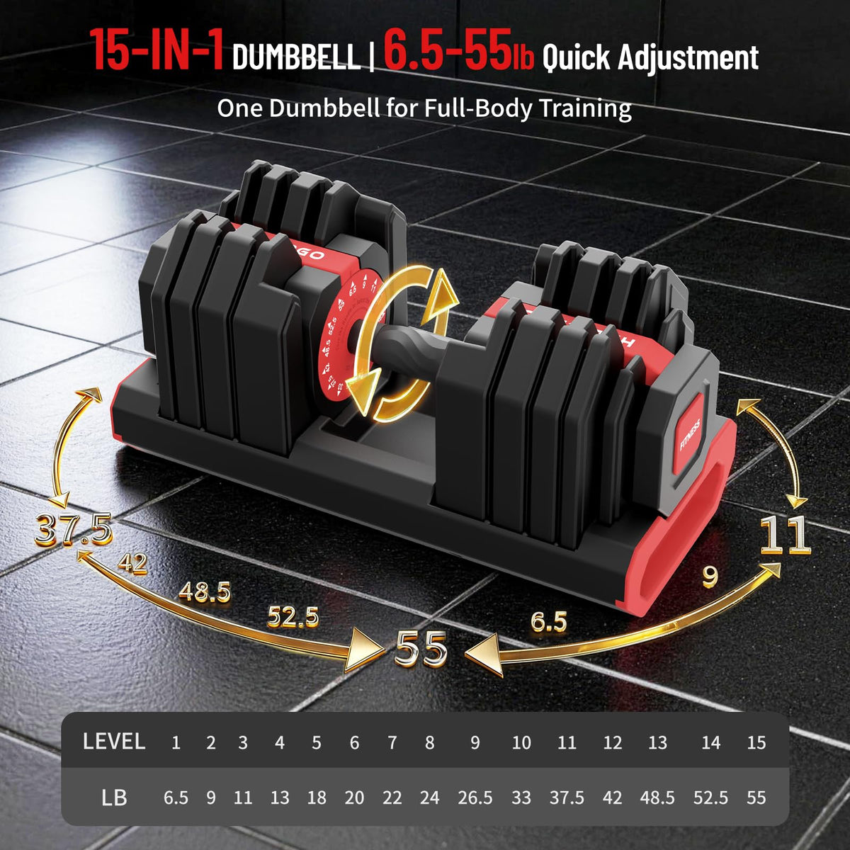 15 in 1 Adjustable Dumbbell Weight I38167