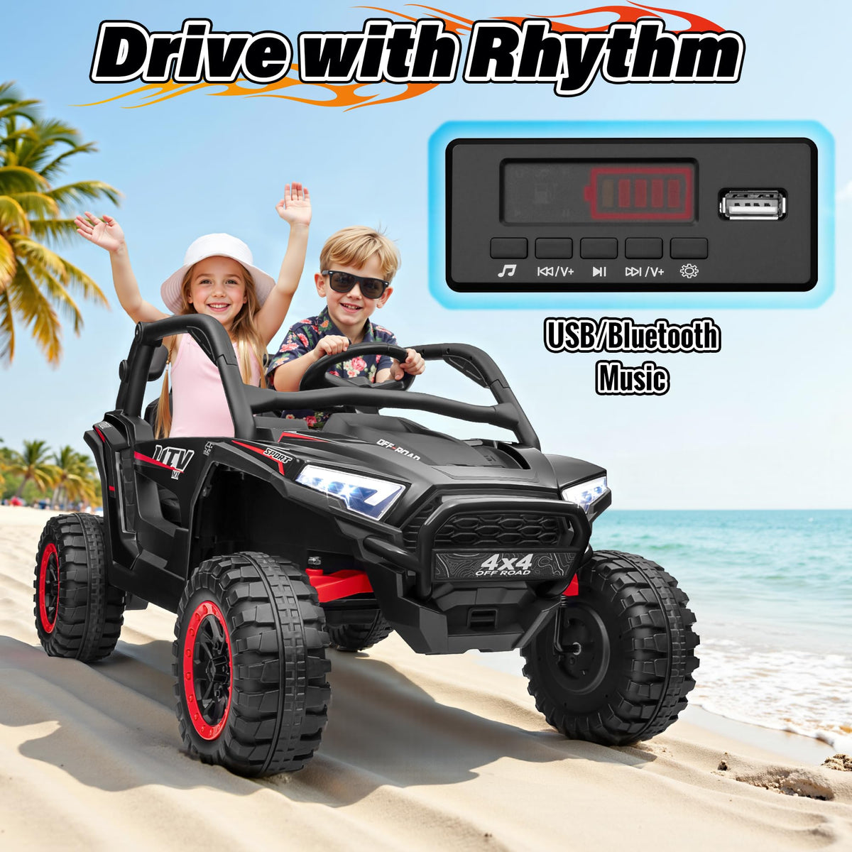 24V 2 Seater Off-Road UTV Ride on Car with Remote Control L8037