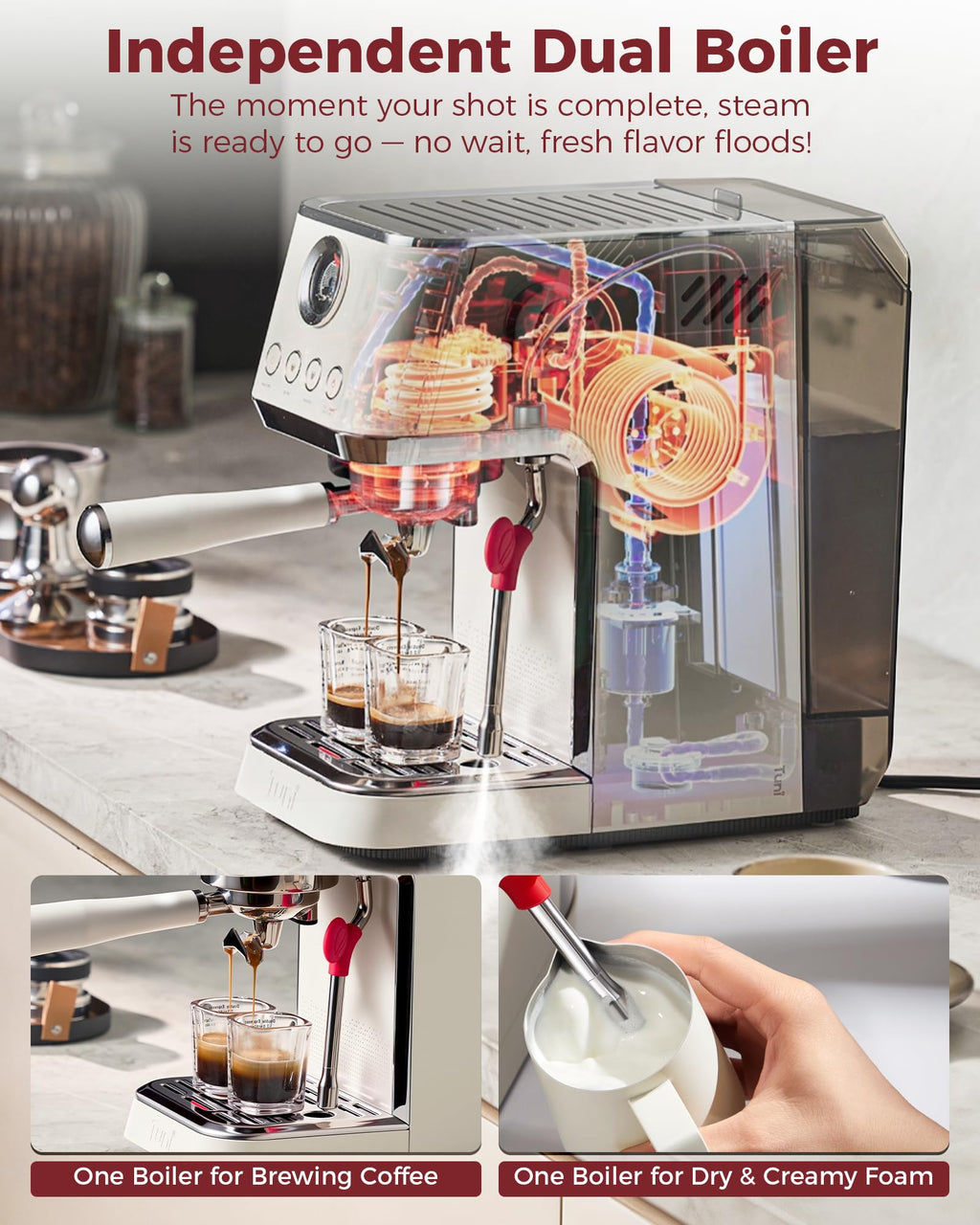 Conical Burr Coffee Grinder with Espresso Machine I247490