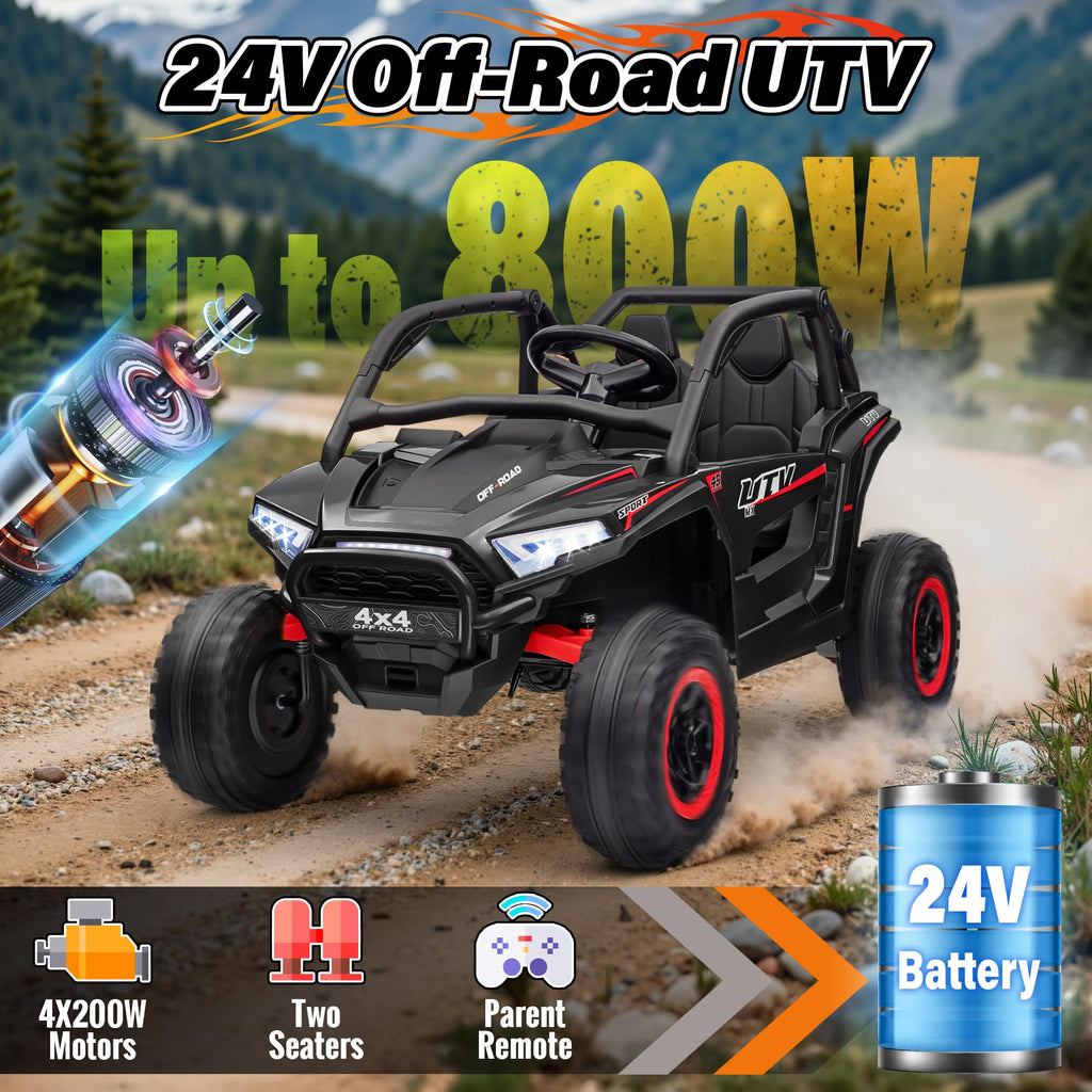 24V 2 Seater Off-Road UTV Ride on Car with Remote Control L8037