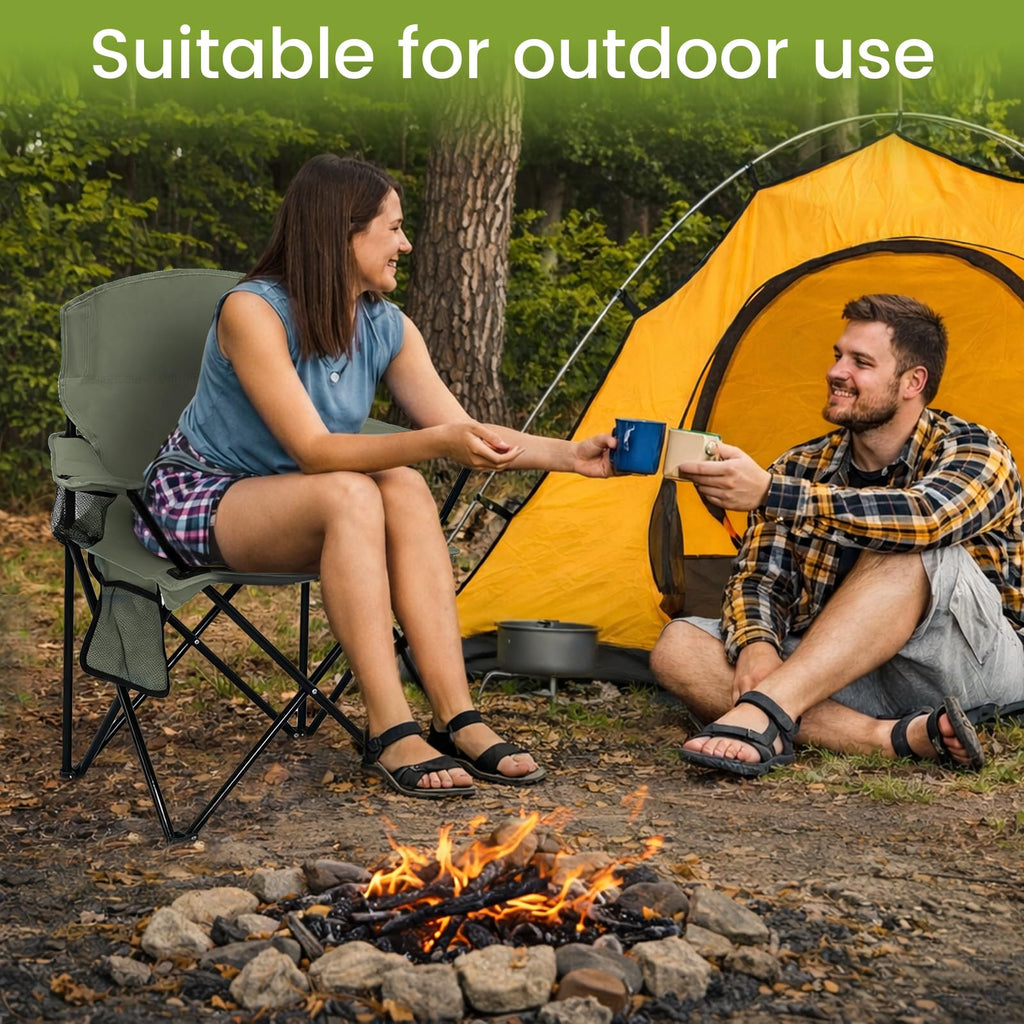Camping Chair 2 Pack Portable Folding Chair Green U78681