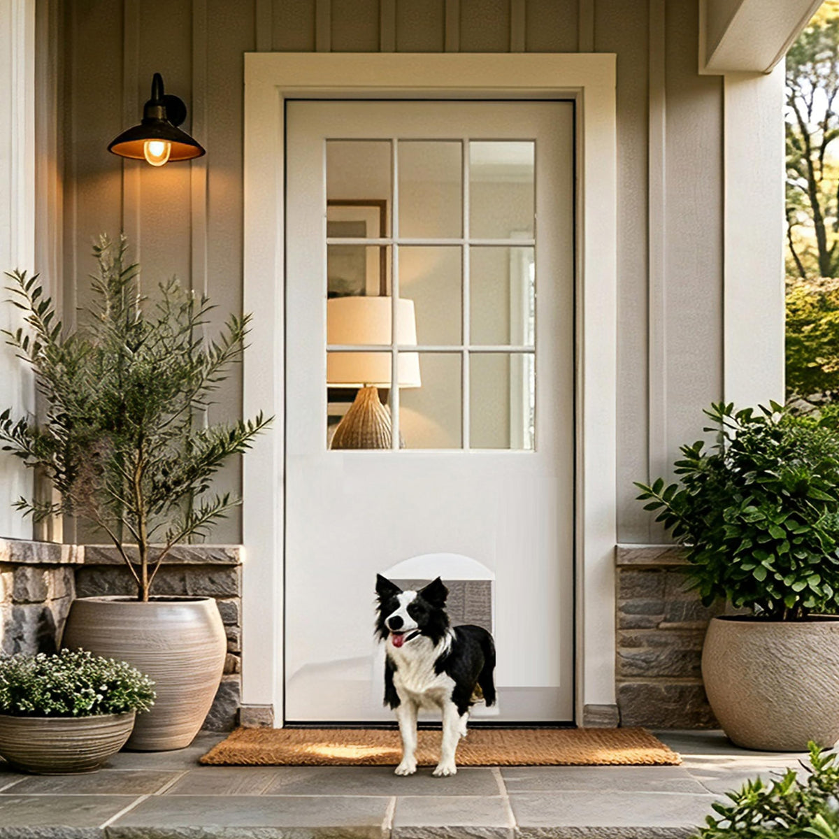 36"x 80" 9-Lite Clear Glass Exterior Door P715