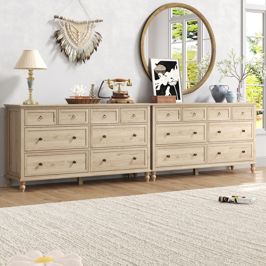 Rustic Wood 8 Drawer Dresser N5193