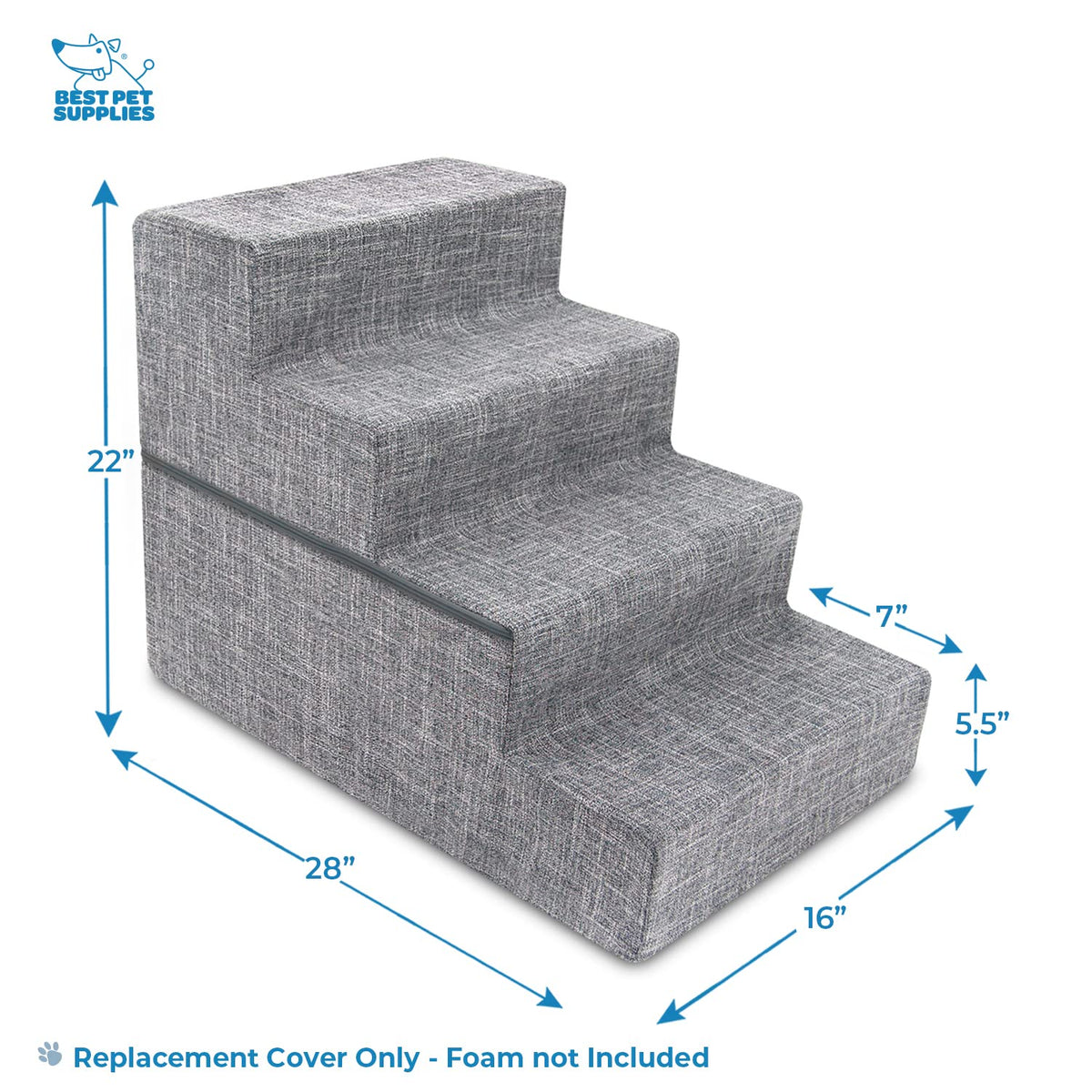 Foldable 4-Step Foam Pet Stairs R437093