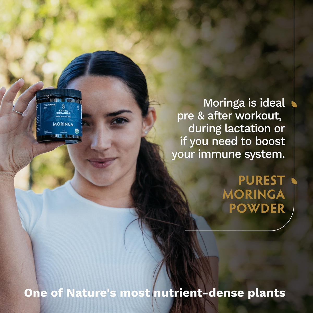Organic Moringa Oleifera Powder 120 Vegan Capsules I2677