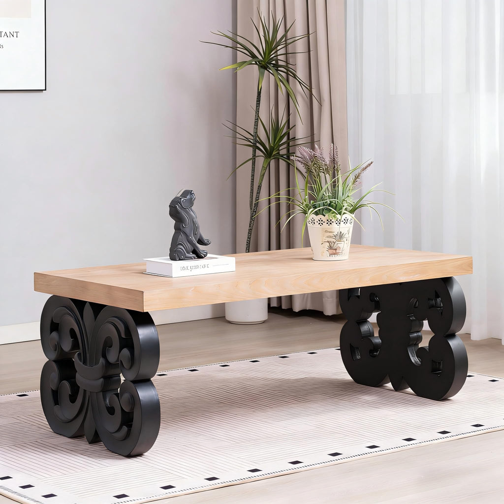 Rectangle Coffee Table with Wood Top F492
