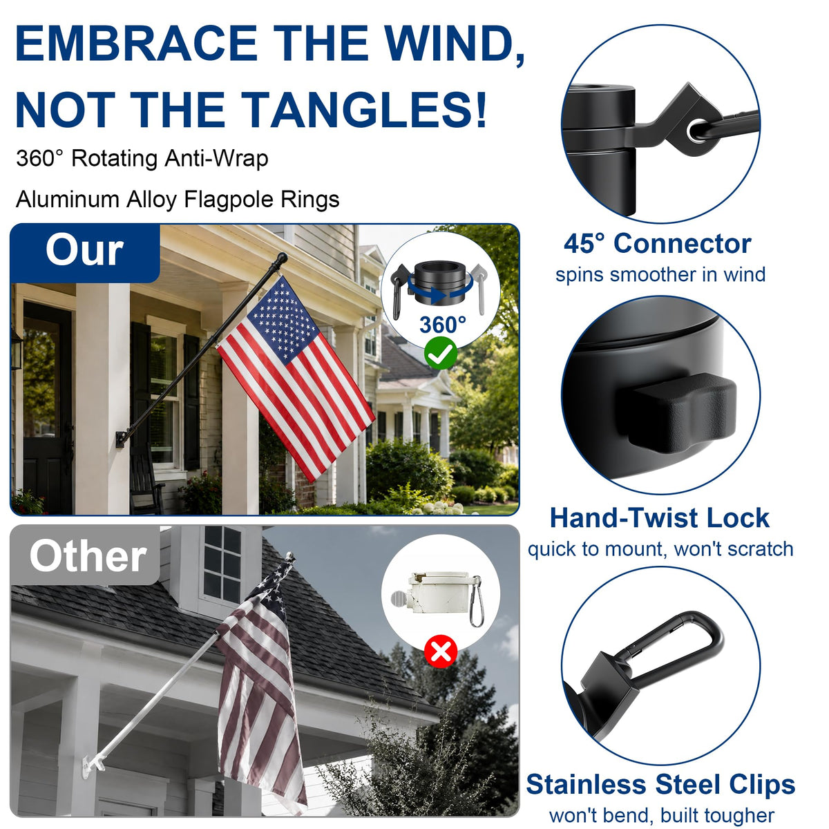 Black 5FT Aluminum Flag Pole J126