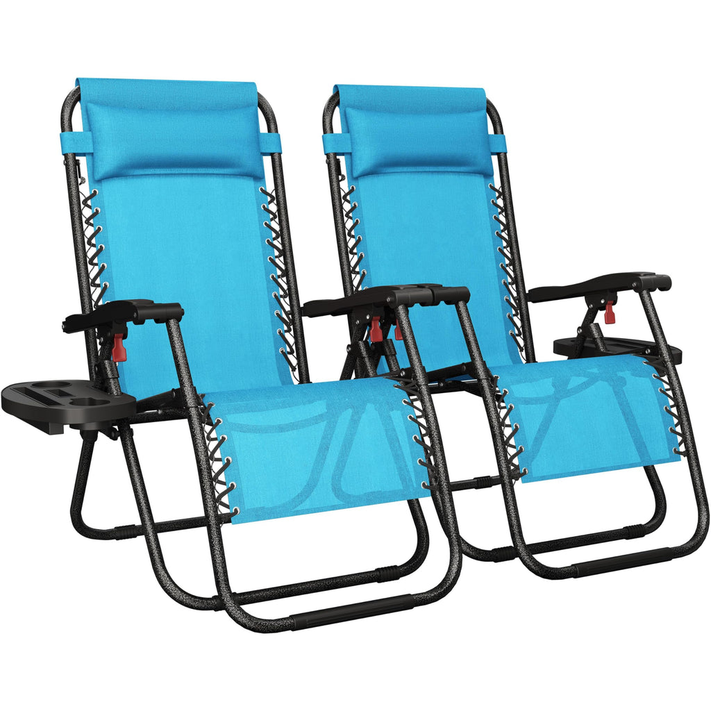 Light Blue Set of 2 Adjustable Zero Gravity Recliners K822