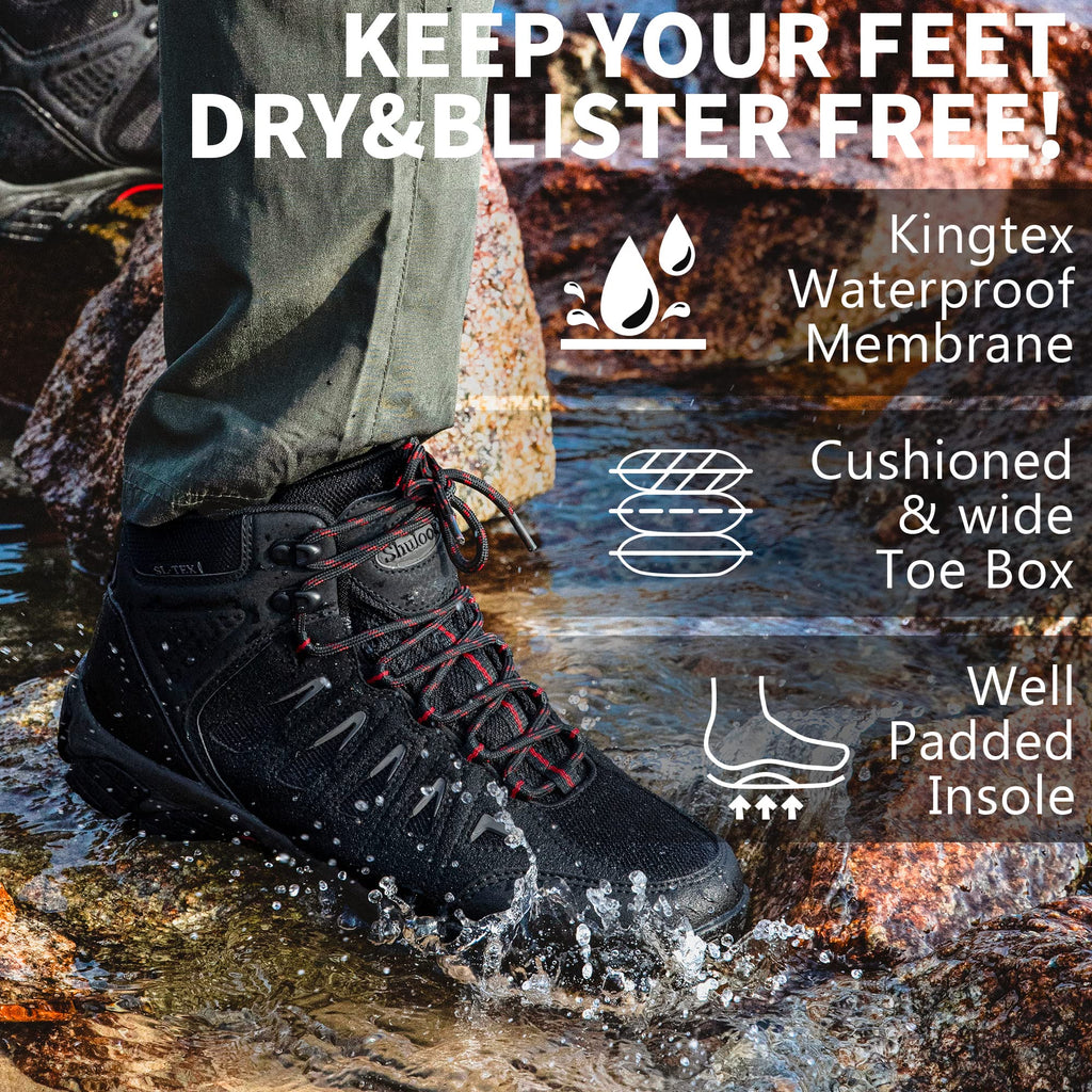 Men's Waterproof Non-Slip Lightweight Mid Top Hiking Boots F882319