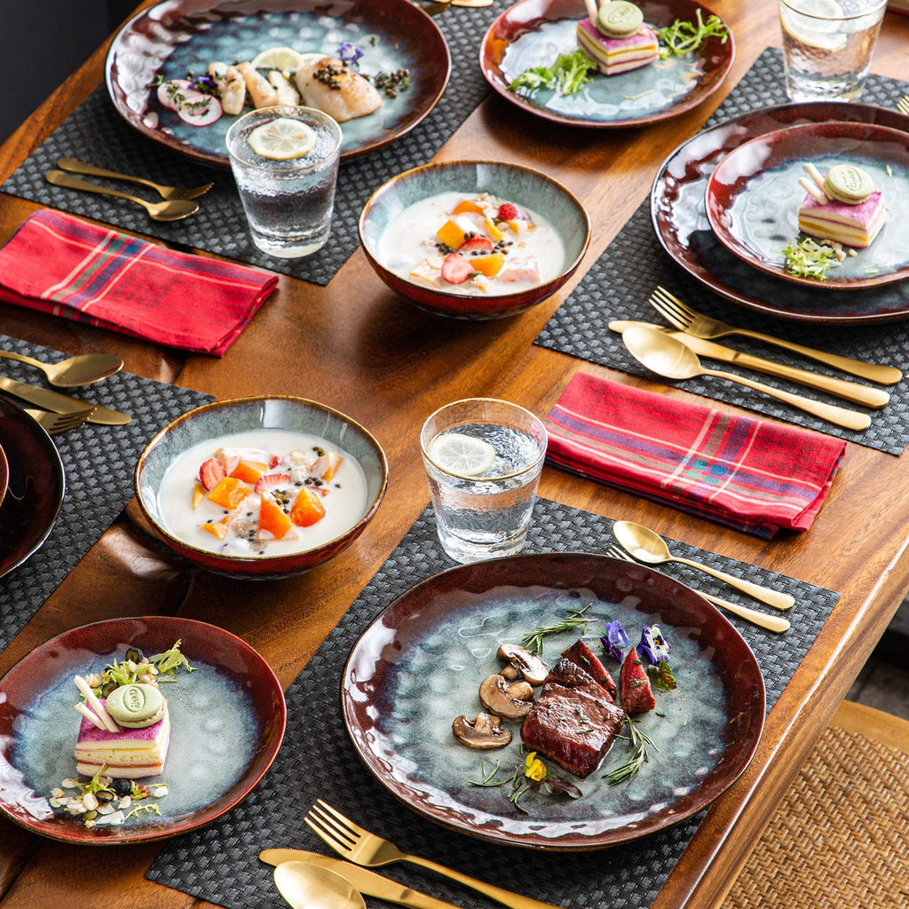 Ceramic 12-Piece Stoneware Dinner Set U27913