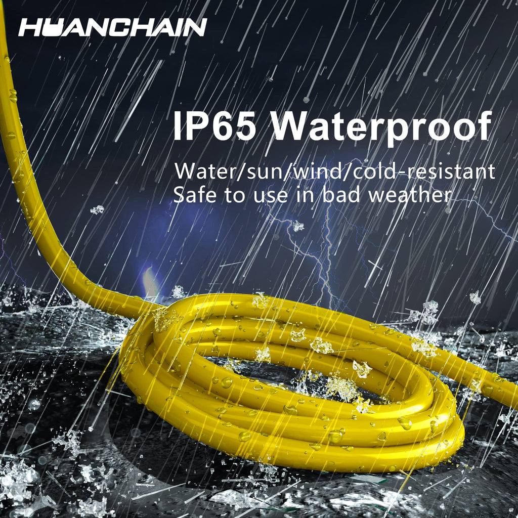 Yellow Indoor Outdoor Extension Cord 100 FT 16/3 Gauge C2171