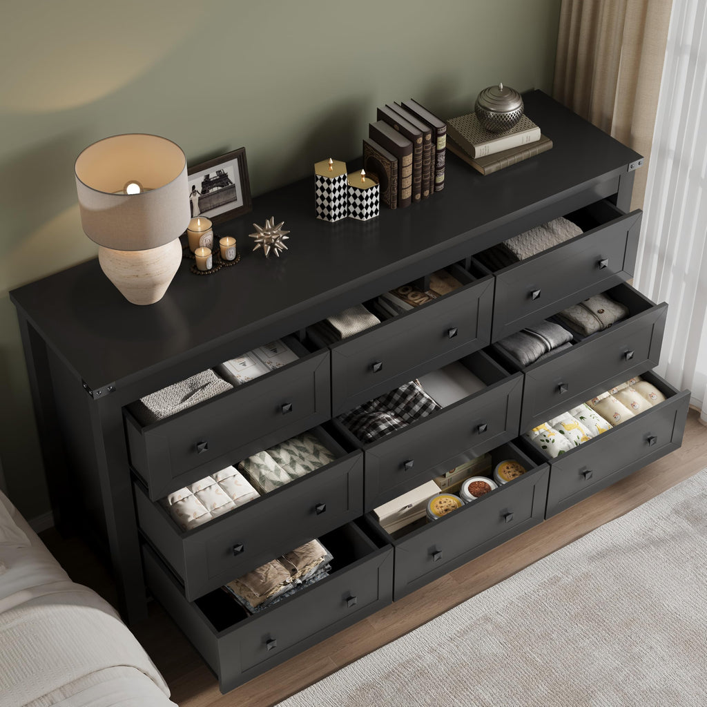 9 Drawer Wood Dresser P21148